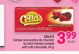 Uniprix CELLA'S Cerises recouvertes de chocolat au lait/Cherries covered with milk chocolate offer