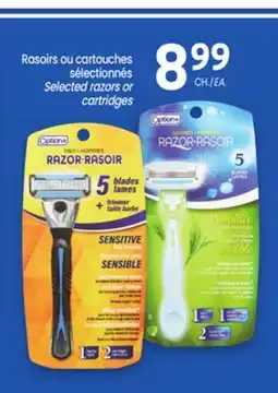 Uniprix OPTION+ Rasoirs ou cartouches sélectionnés / Selected razors or cartridges offer