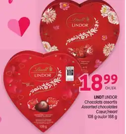 Uniprix LINDT LINDOR Chocolats assortis Assorted chocolates Cœur/Heart offer