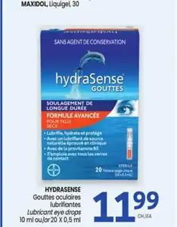 Uniprix HYDRASENSE Gouttes oculaires lubrifiantes Lubricant eye drops offer