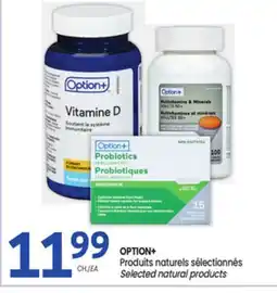 Uniprix OPTION+ Produits naturels sélectionnés/Selected natural products offer