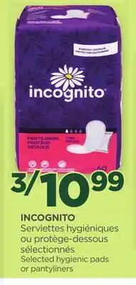 Proxim INCOGNITO Selected hygienic pads or pantyliners offer
