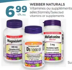 Proxim WEBBER NATURALS Selected vitamins or supplements offer