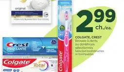 Proxim COLGATE, CREST Selected toothbrushes or toothpastes offer