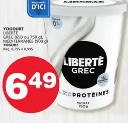 Marches Tradition LIBERTÉ GREC (650 ou 750 g), MÉDITERRANÉE (900 g) YOGURT offer