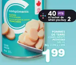 Marches Tradition COMPLIMENTS POTATOES offer