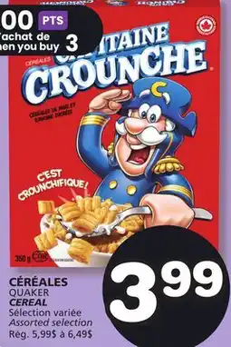 Marches Tradition QUAKER QUAKER CEREAL offer