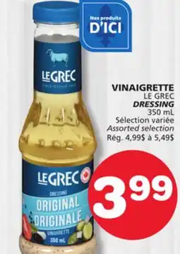 Marches Tradition LE GREC DRESSING offer