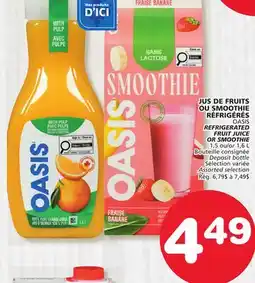 Marches Tradition OASIS REFRIGERATED FRUIT JUICE OR SMOOTHIE offer