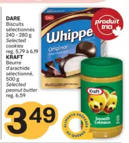 Brunet DARE Biscuits sélectionnés, KRAFT Beurre d'arachide sélectionné offer