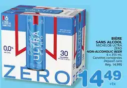 Marché Bonichoix MICHELOB ULTRA ZÉRO NON-ALCOHOLIC BEER offer