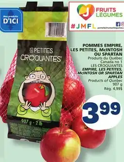 Marché Bonichoix LES CROQUANTES EMPIRE, LES PETITES, McINTOSH OR SPARTAN APPLES offer