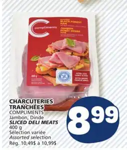 Marché Bonichoix COMPLIMENTS Jambon, Dinde SLICED DELI MEATS offer