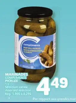 Marché Bonichoix COMPLIMENTS PICKLES offer