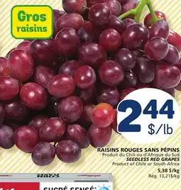 Marché Bonichoix SEEDLESS RED GRAPES offer