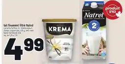 Metro LAIT FINEMENT FILTRÉ NATREL | NATREL FINE-FILTERED MILK offer