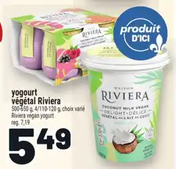 Metro YOGOURT VÉGÉTAL RIVIERA | RIVIERA VEGAN YOGURT offer