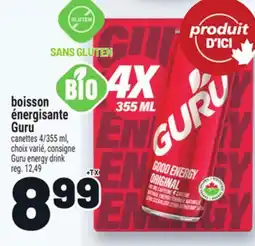 Metro BOISSON ÉNERGISANTE GURU | GURU ENERGY DRINK offer