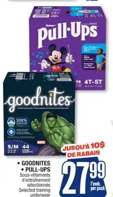 Jean Coutu GOODNITES, PULL-UPS Selected training underwear offer