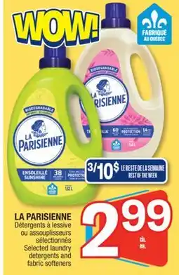 Jean Coutu LA PARISIENNE Selected laundry detergents and fabric softeners offer