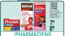 Jean Coutu BENYLIN SINUTAB SUDAFED TYLENOL For cold, cough and flu offer