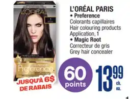 Jean Coutu L'ORÉAL PARIS Preference Hair colouring products, Magic Root Grey hair concealer offer