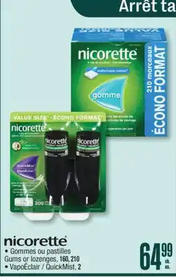 Jean Coutu NICORETTE Gums or lozenges offer