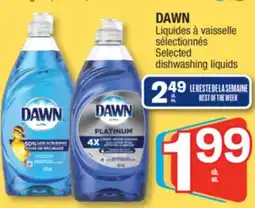 Jean Coutu DAWN Selected dishwashing liquids offer