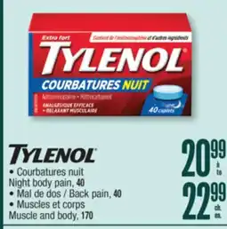 Jean Coutu TYLENOL Night body pain offer
