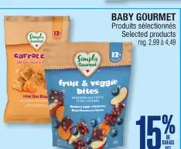 Jean Coutu BABY GOURMET Selected products offer