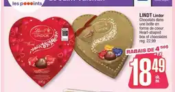 Jean Coutu LINDT Lindor Heart-shaped box of chocolates offer