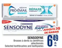 Jean Coutu SENSODYNE Selected toothbrushes and toothpastes offer