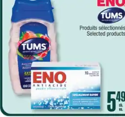 Jean Coutu ENO, TUMS Selected products offer