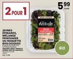 Rachelle-Bery Grocery ATTITUDE FRAÎCHE ORGANIC BABY SPINACH, SPRING MIX OR ARUGULA offer