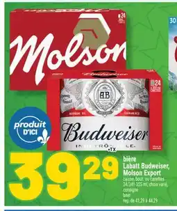 Marché Richelieu BIÈRE LABATT BUDWEISER, MOLSON EXPORT | LABATT BUDWEISER, MOLSON EXPORT BEER offer
