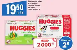 Maxi LINGETTES POUR BÉBÉS 9/10X HUGGIES, 336-704 UN offer