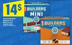 Maxi BARRES ÉNERGÉTIQUES BUILDERS, 6 UN. OU MINIS, 10 UN. CLIF offer