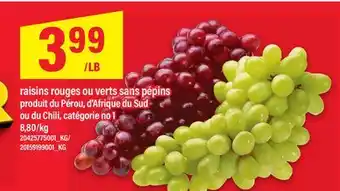 Maxi RAISINS ROUGES OU VERTS SANS PÉPINS offer