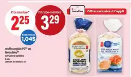Maxi MUFFIN ANGLAIS PC OU MENU BLEU, 6 UN offer