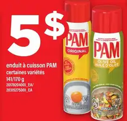 Maxi ENDUIT À CUISSON PAM, 141/170 G offer