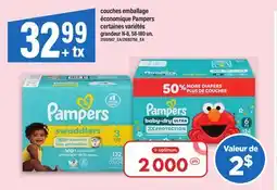 Maxi COUCHES EMBALLAGE ÉCONOMIQUE PAMPERS, 58-180 UN offer