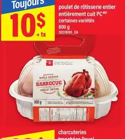 Maxi POULET DE RÔTISSERIE ENTIER ENTIÈREMENT CUIT PC offer