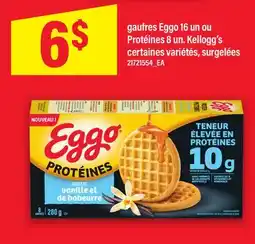Maxi GAUFRES EGGO, 16 UN OU PROTÉINES, 8 UN. KELLOGG'S offer
