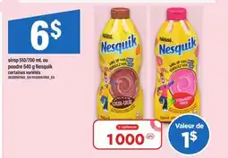 Maxi SIROP, 510/700 ML OU POUDRE, 540 G NESQUIK offer