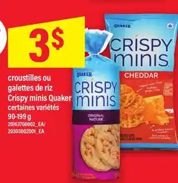 Maxi CROUSTILLES OU GALETTES DE RIZ CRISPY MINIS QUAKER offer