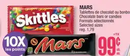 Jean Coutu MARS Chocolate bars or candies Selected sizes offer