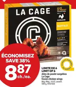 Giant Tiger La Cage frozen chicken wings offer