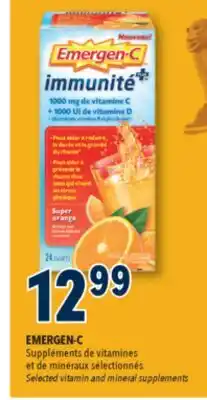 Familiprix EMERGEN-C Selected vitamin and mineral supplements offer
