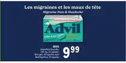 Familiprix ADVIL, Ibuprofen, 200 mg, 32 capsules, Mini gels, 30 capsules or Nighttime, 20 capsules offer