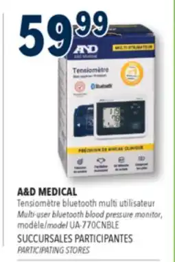 Familiprix A&D MEDICAL, Multi-user bluetooth blood pressure monitor, model UA-770CNBLE offer